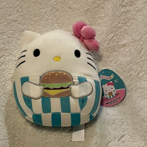 Squishmallows Toys Squishmallow Hello Kitty Hamburger 8 Plush